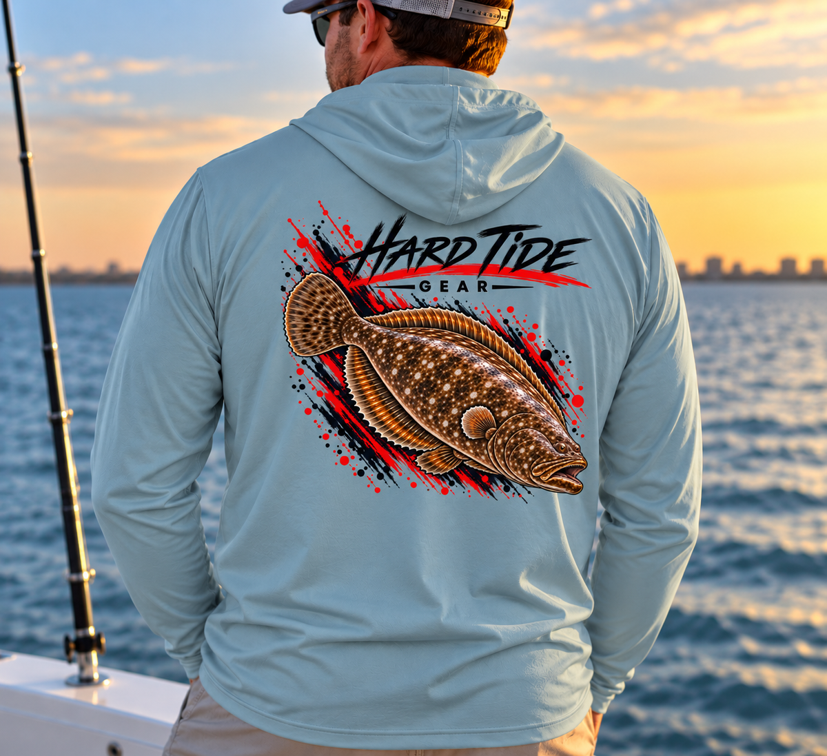Hard Tide Flounder Solar Hoodie
