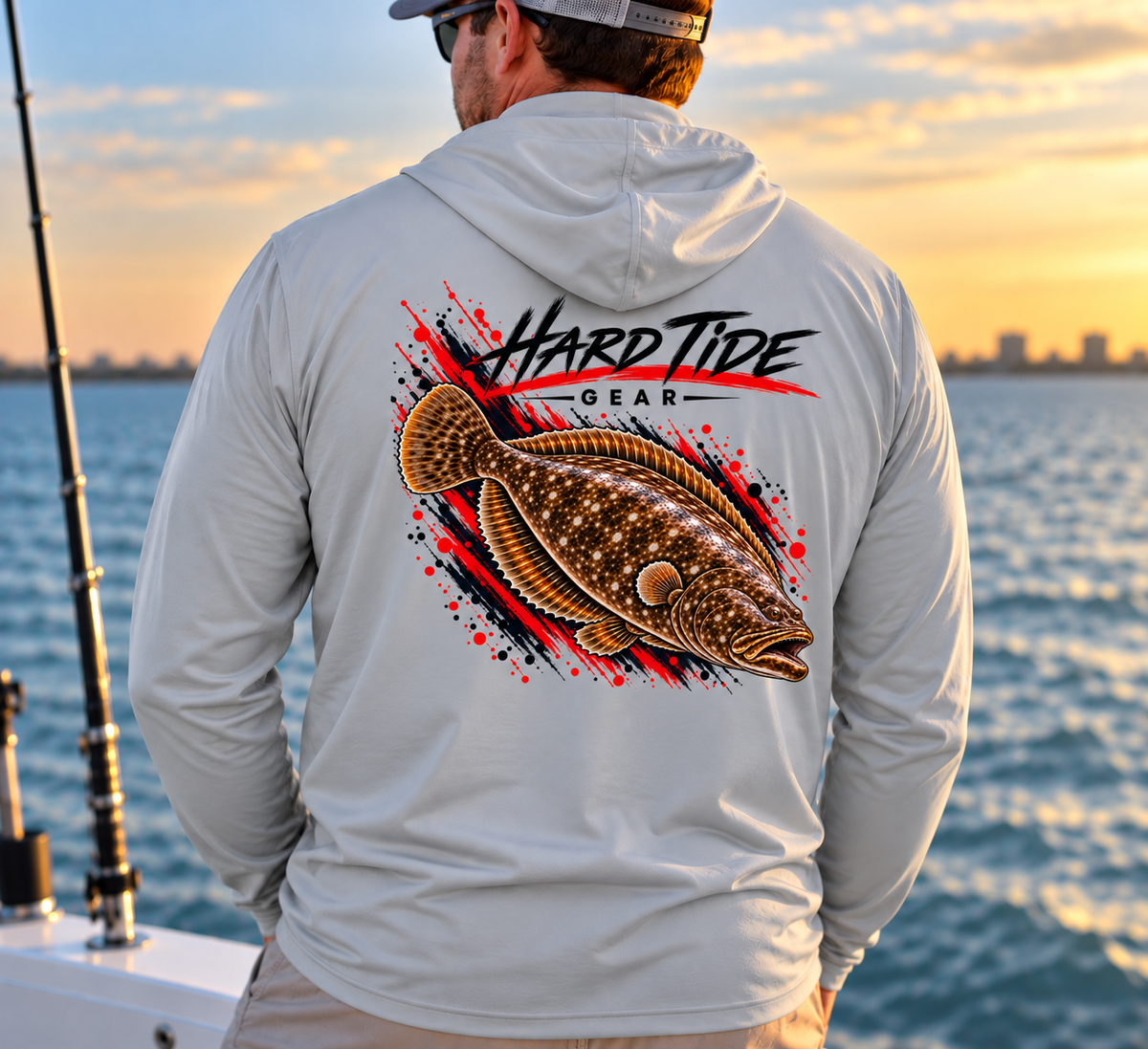Hard Tide Flounder Solar Hoodie